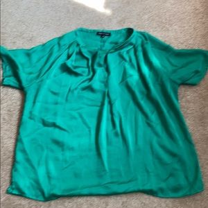 Silk like Emerald Green blouse